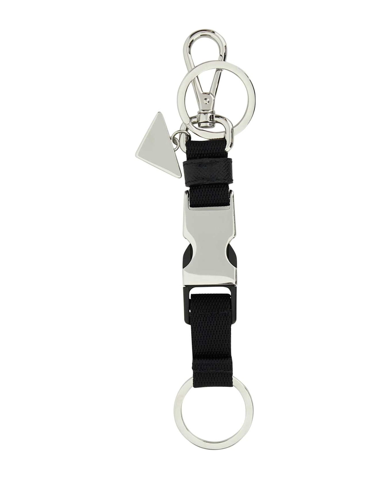 Black Fabric Keyring - 2
