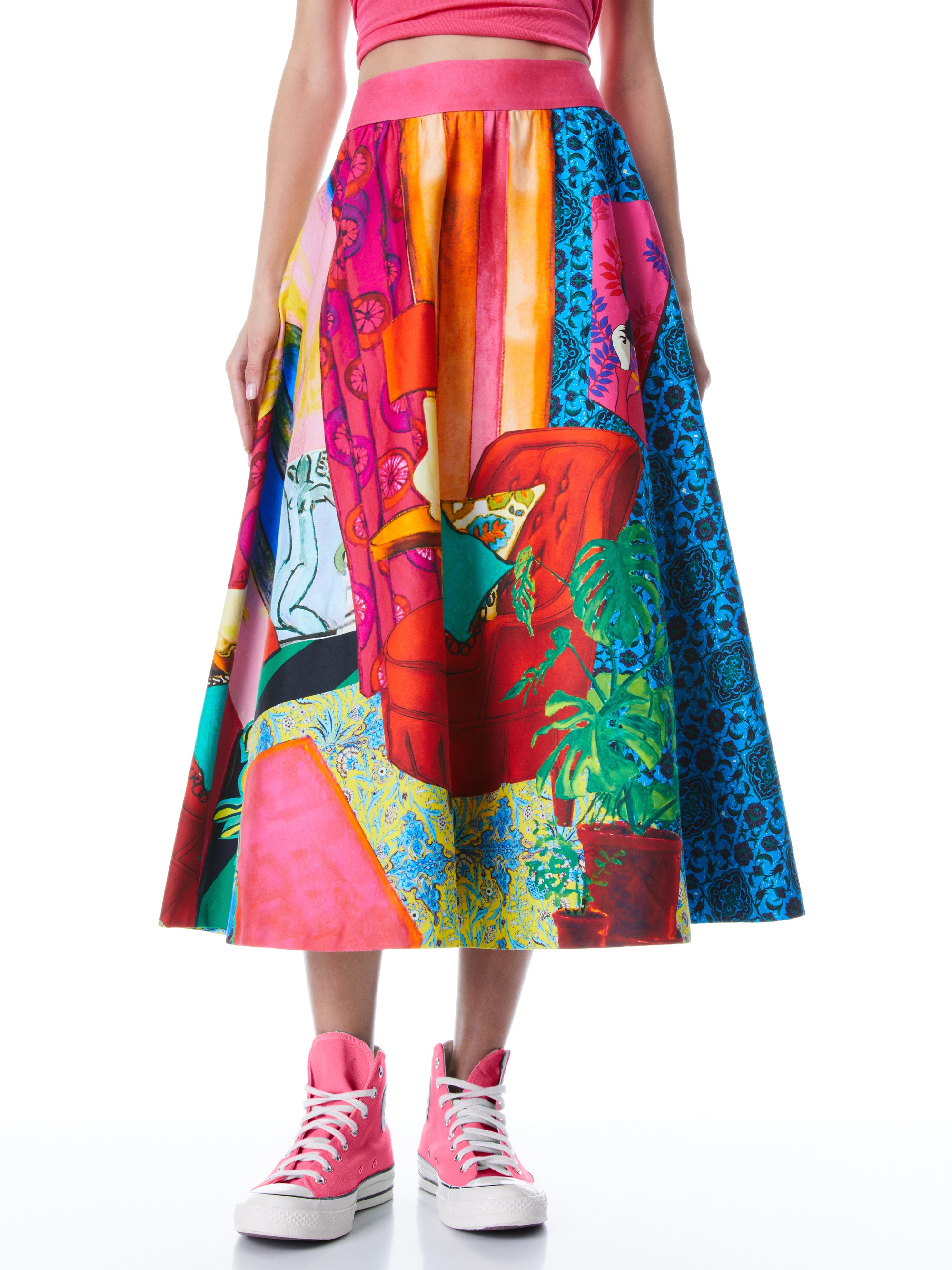 EARLA HIGH WAISTED MIDI SKIRT - 2