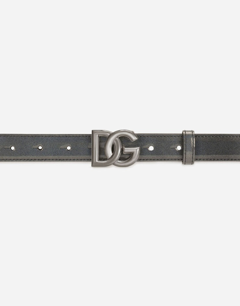 Iridescent patent leather belt 3