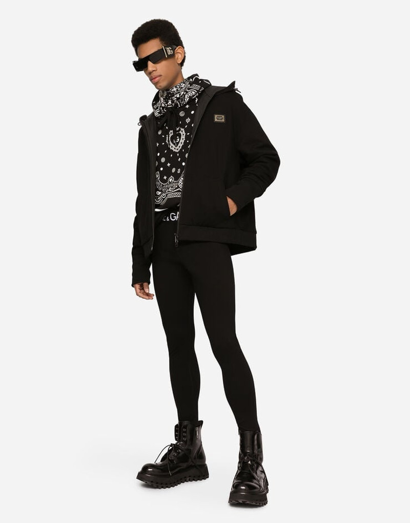 Dolce & Gabbana Bandanna-print jersey hoodie outlook