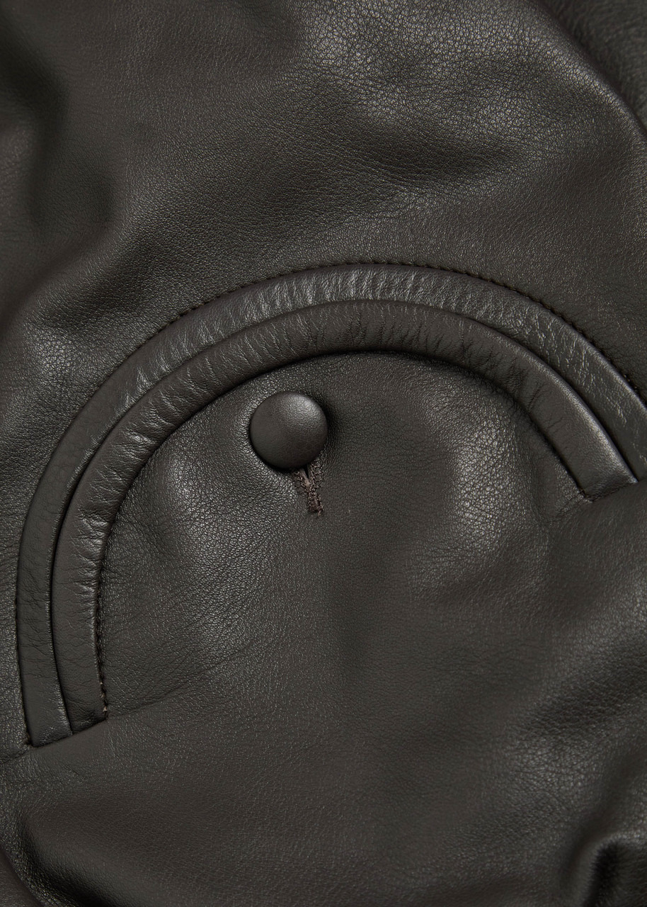 Blaze Milano Ares Charlie Leather Bomber Jacket - 5
