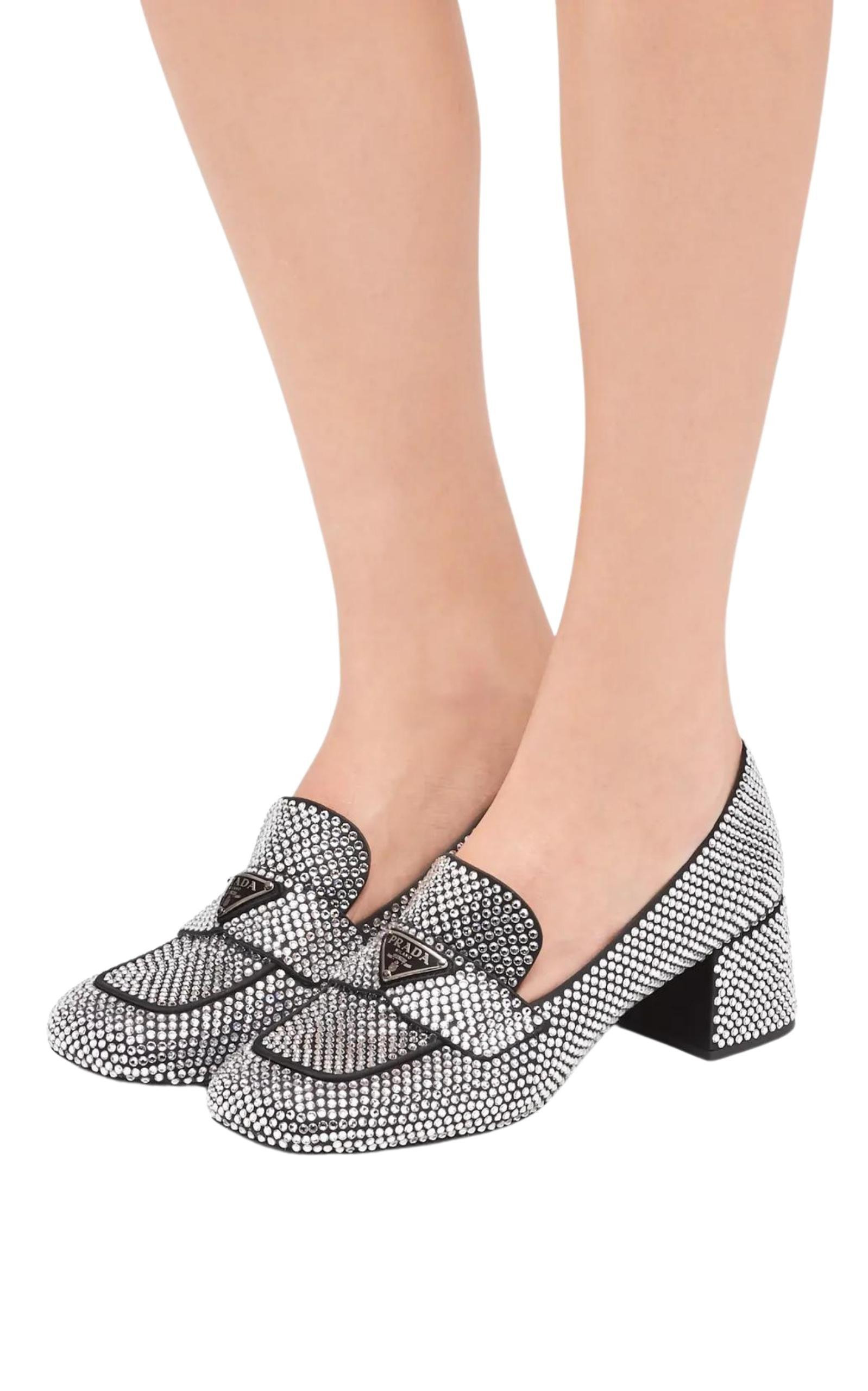 Crystal-embellished Logo-plaque Loafers - 2
