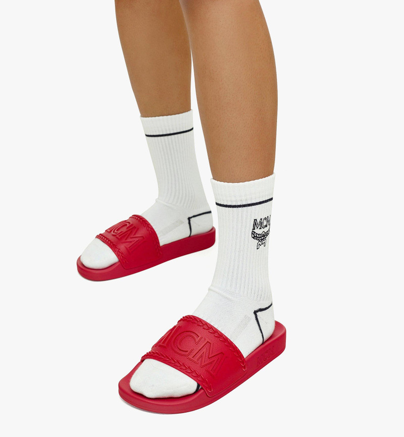 MCM Women’s Big Logo Rubber Slides outlook