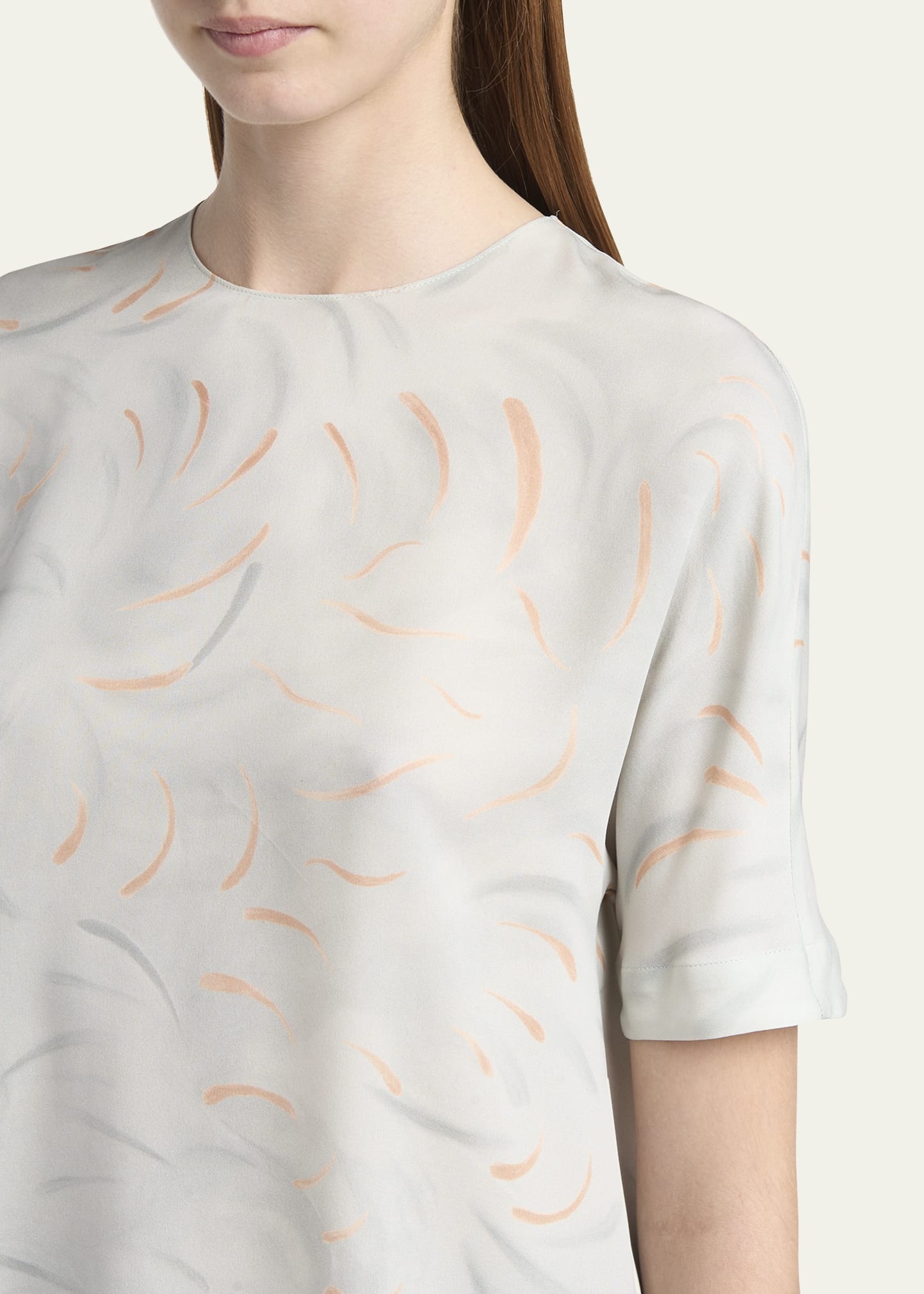 Brushstroke Silk Blouse - 5