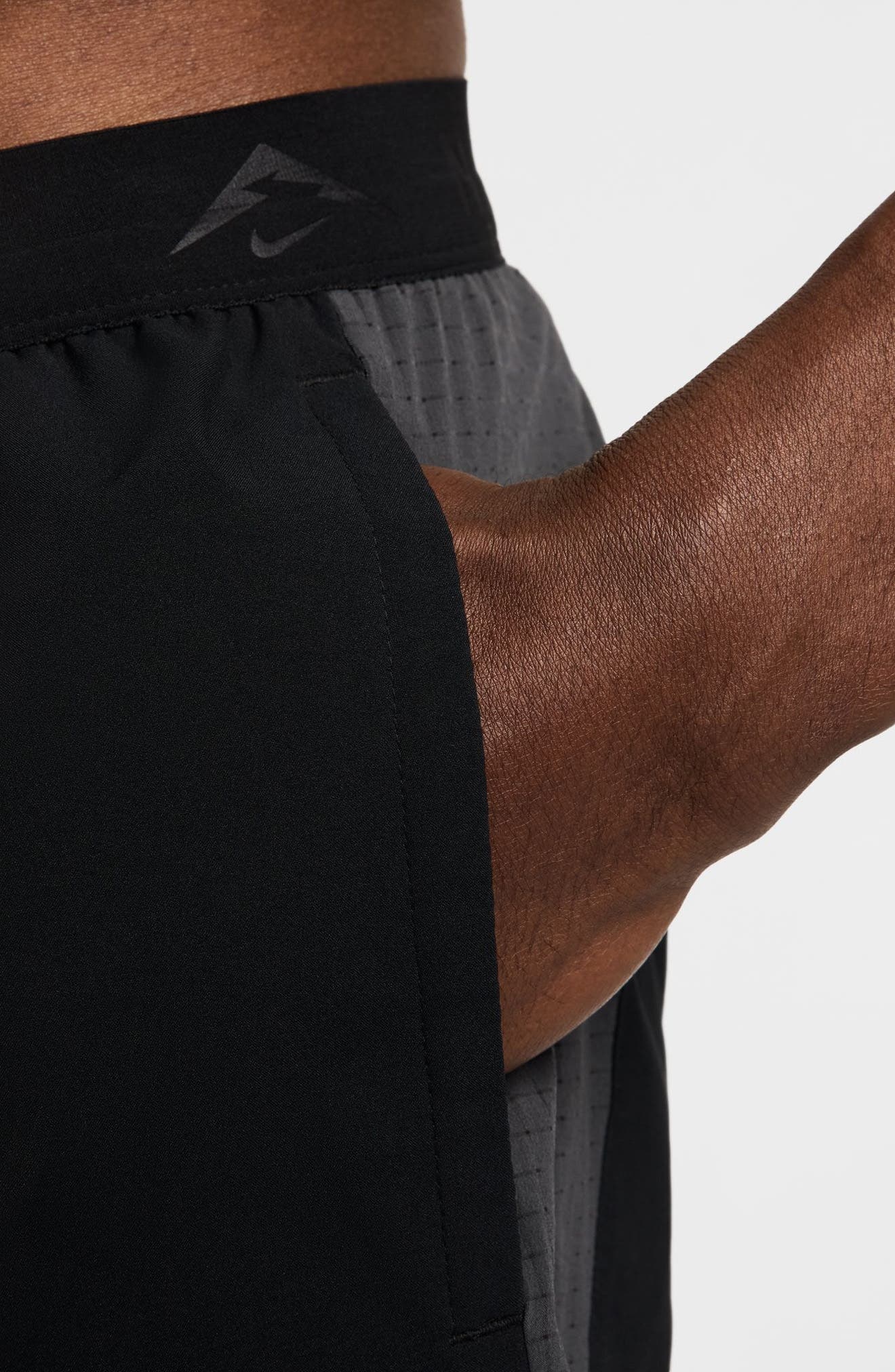 Nike Trail Dri-FIT Brief Lined Running Shorts in Black/Anthracite at Nordstrom - 3