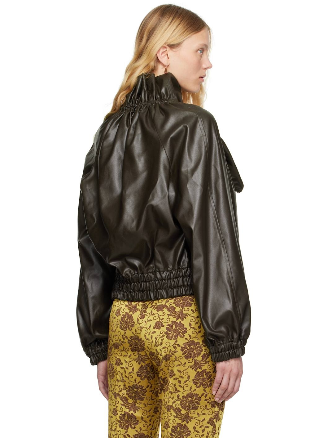 Khaki Cocoon Bomber Jacket - 3