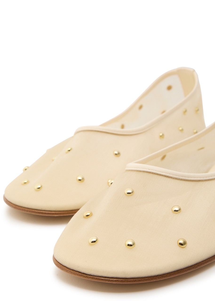 Dear Frances Balla Embellished Mesh Ballet Flats - 3