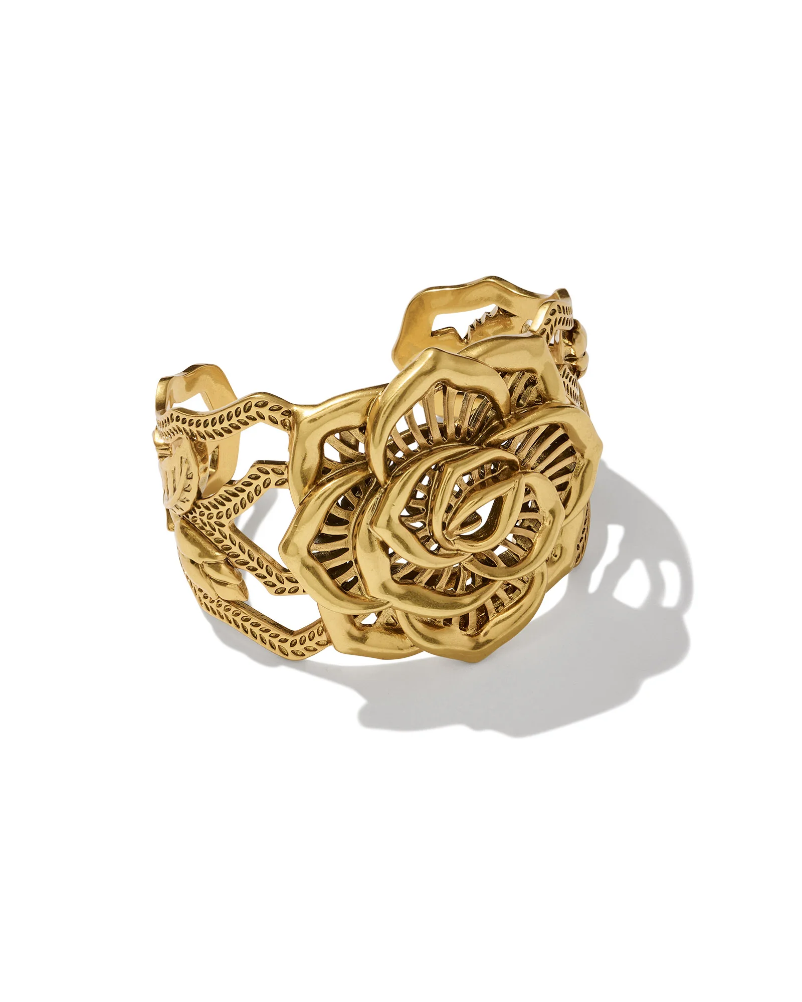 Ansel Rose Statement Cuff in Vintage Gold - 1