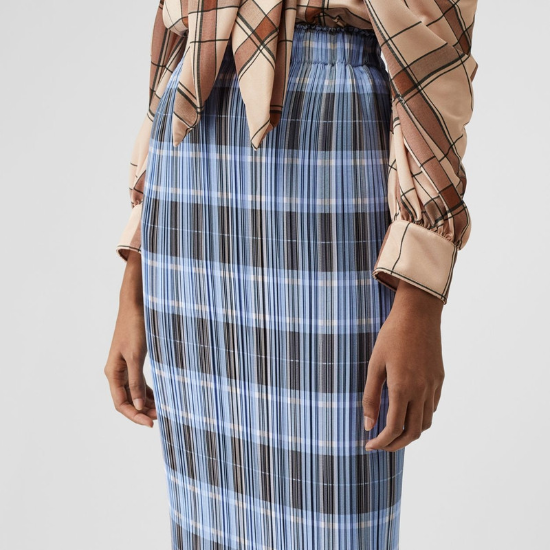 Check Plissé Skirt 6