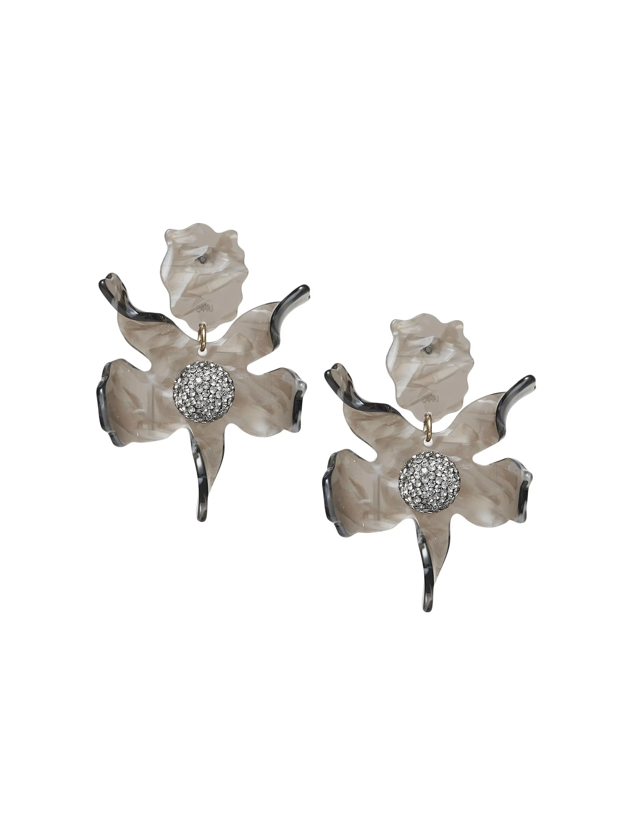 Women's Lily Acetate & Glass Crystal Drop Earrings - Abalone - 1