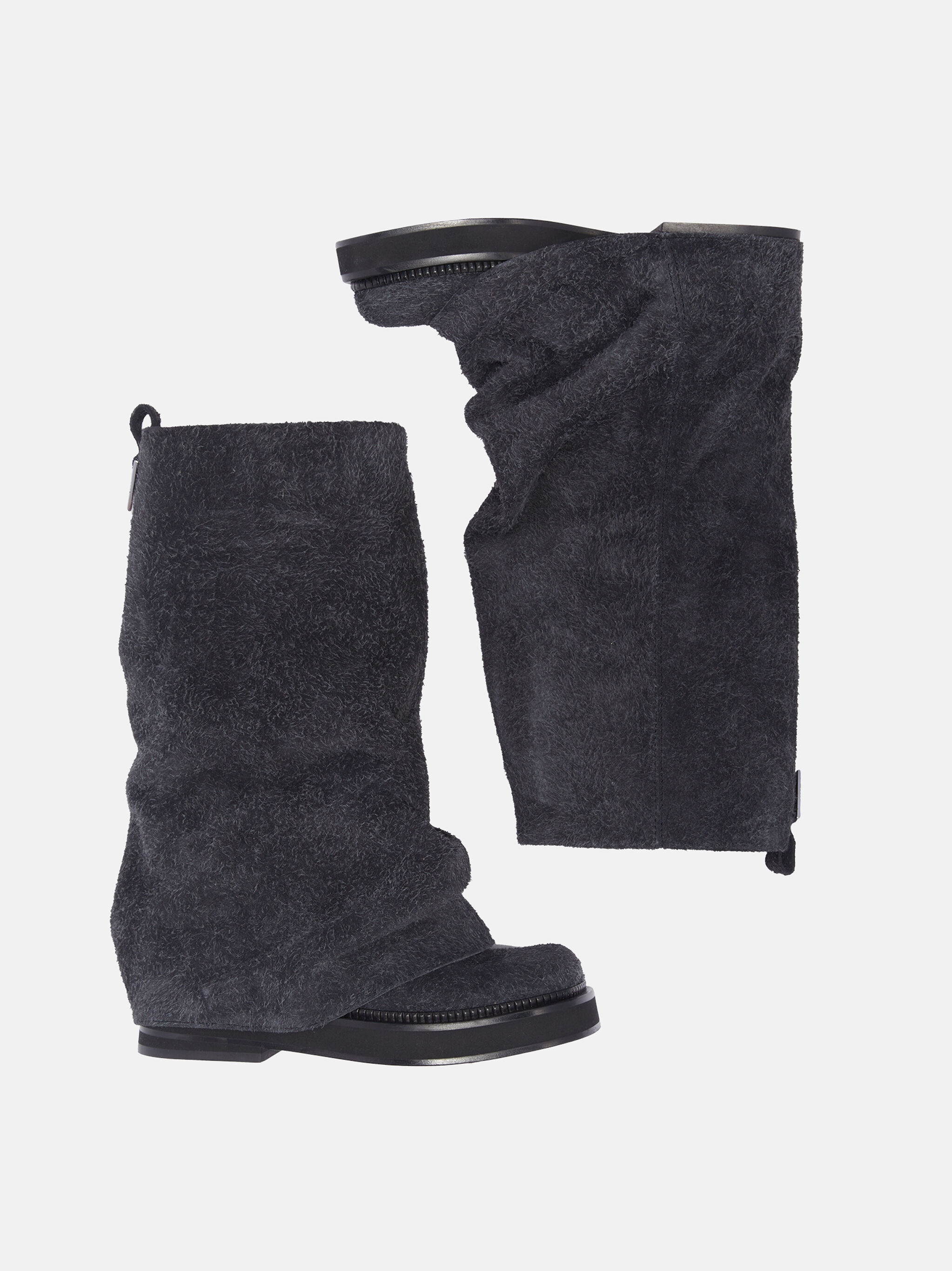 "ROBIN'' BLACK MELANGE COMBAT BOOT - 3