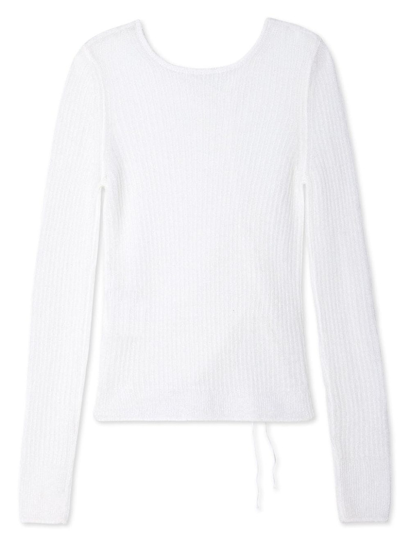 CECILIE BAHNSEN mohair-blend top outlook
