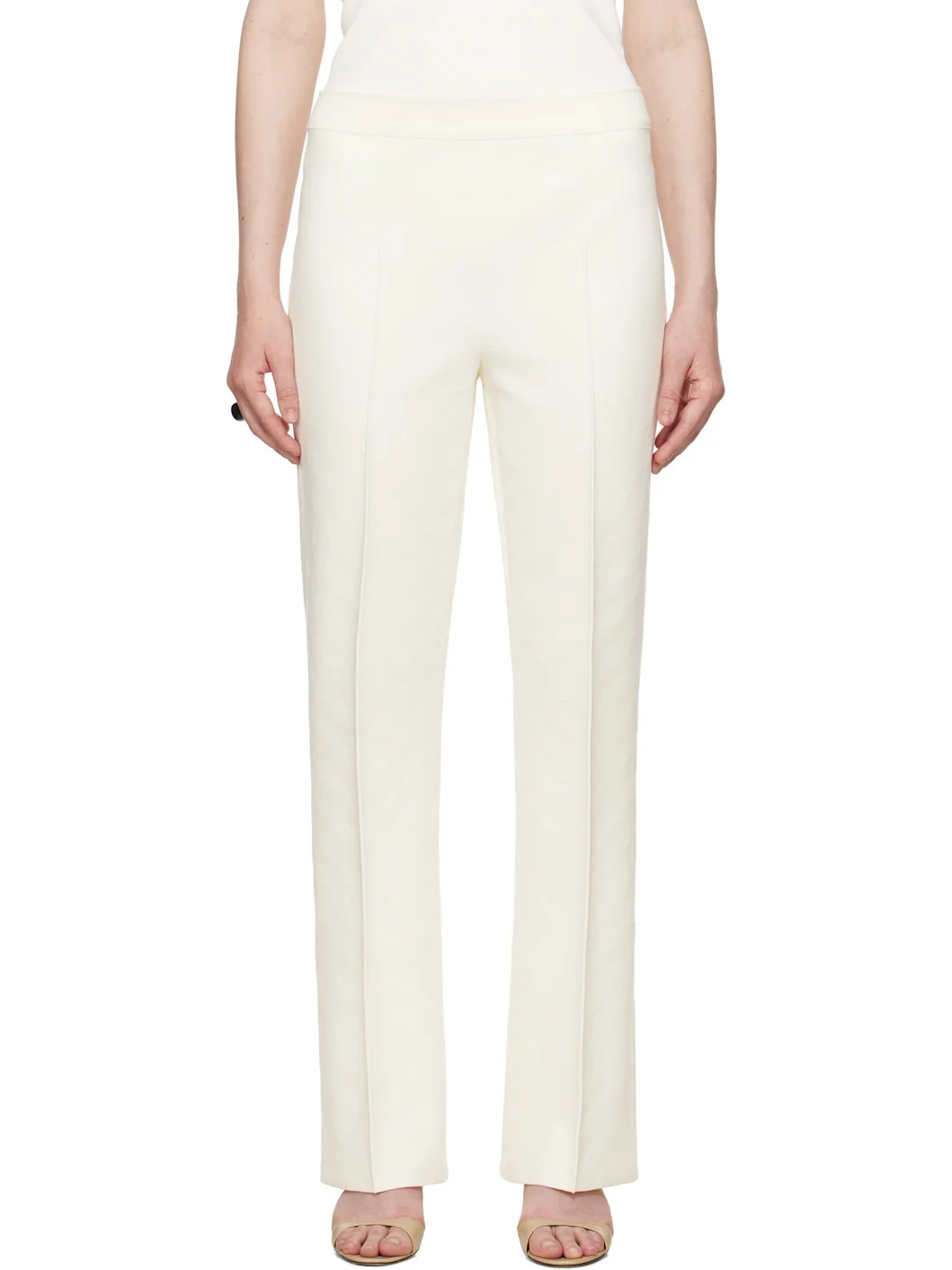 SSENSE Exclusive Bridal Capsule Long Kick Trousers - 1