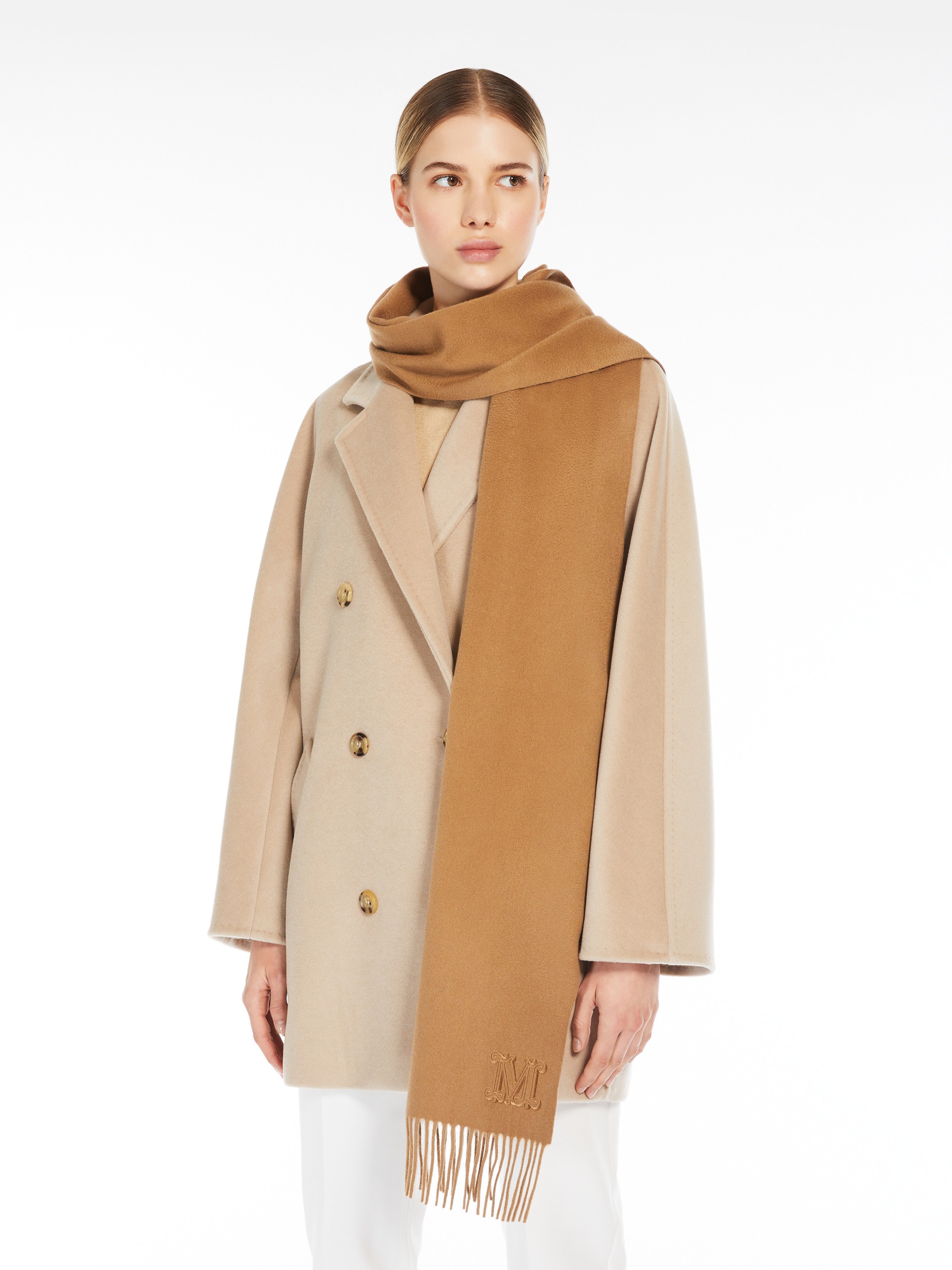 WSDALIA Monogram-embroidered cashmere stole - 4