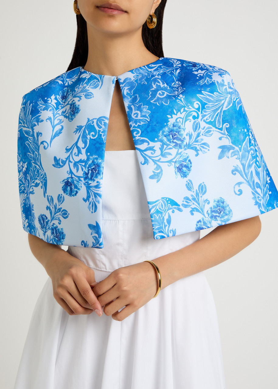 Emilia Wickstead Virginie Floral-print Taffeta Cape - 5