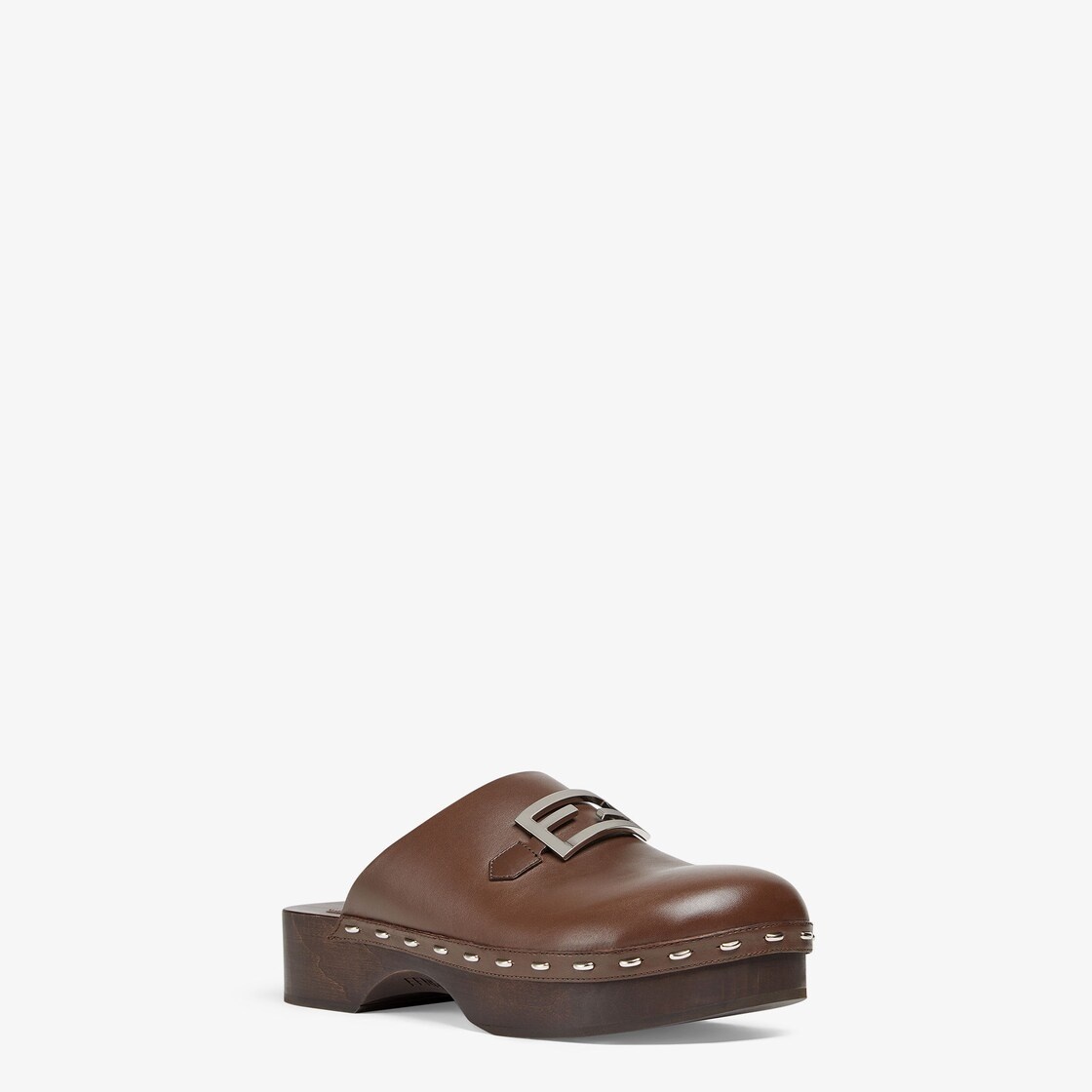 Brown leather clogs - 2