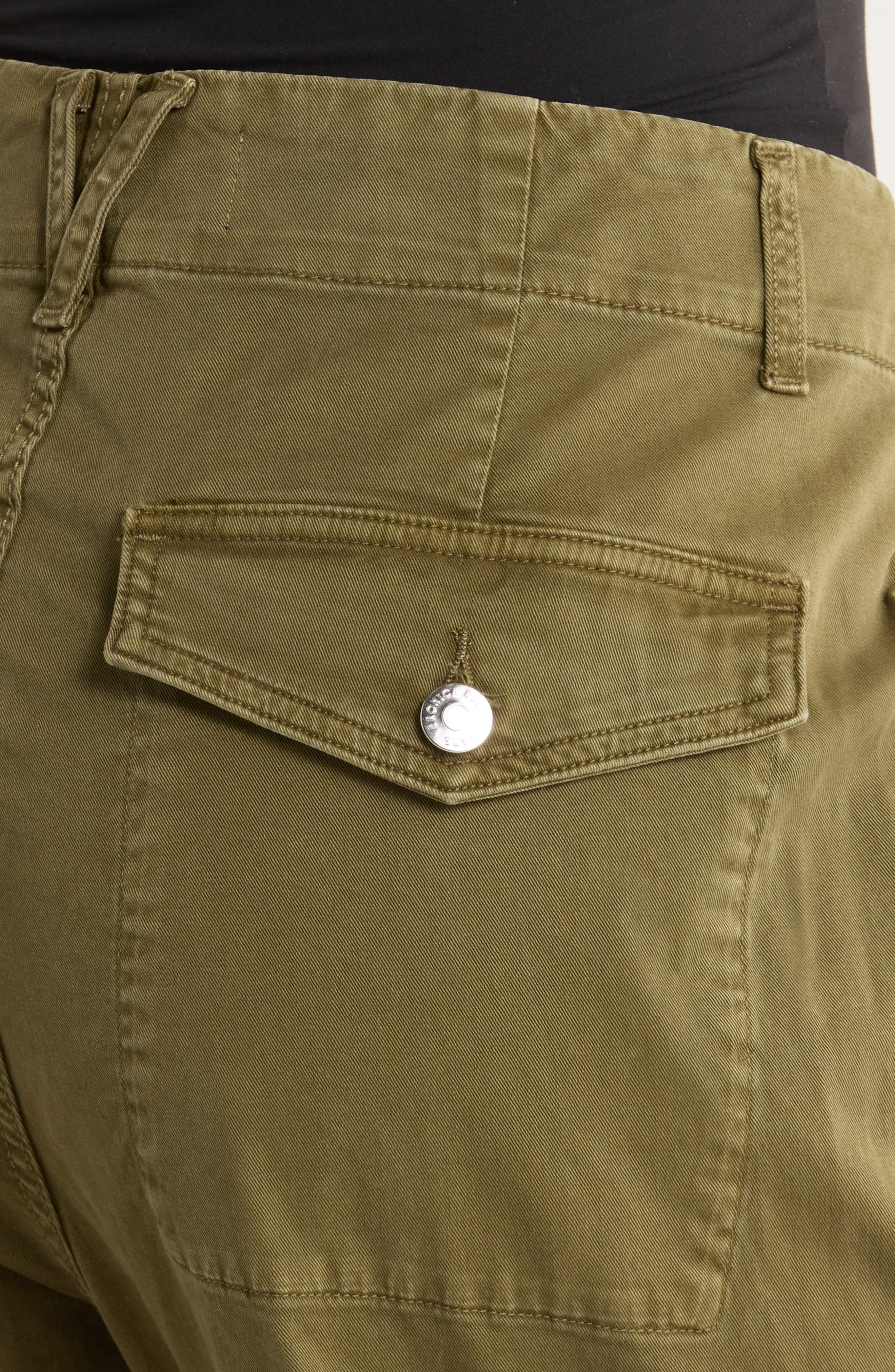 Veronica Beard Arya Crop Straight Leg Pants in Army Green at Nordstrom - 4