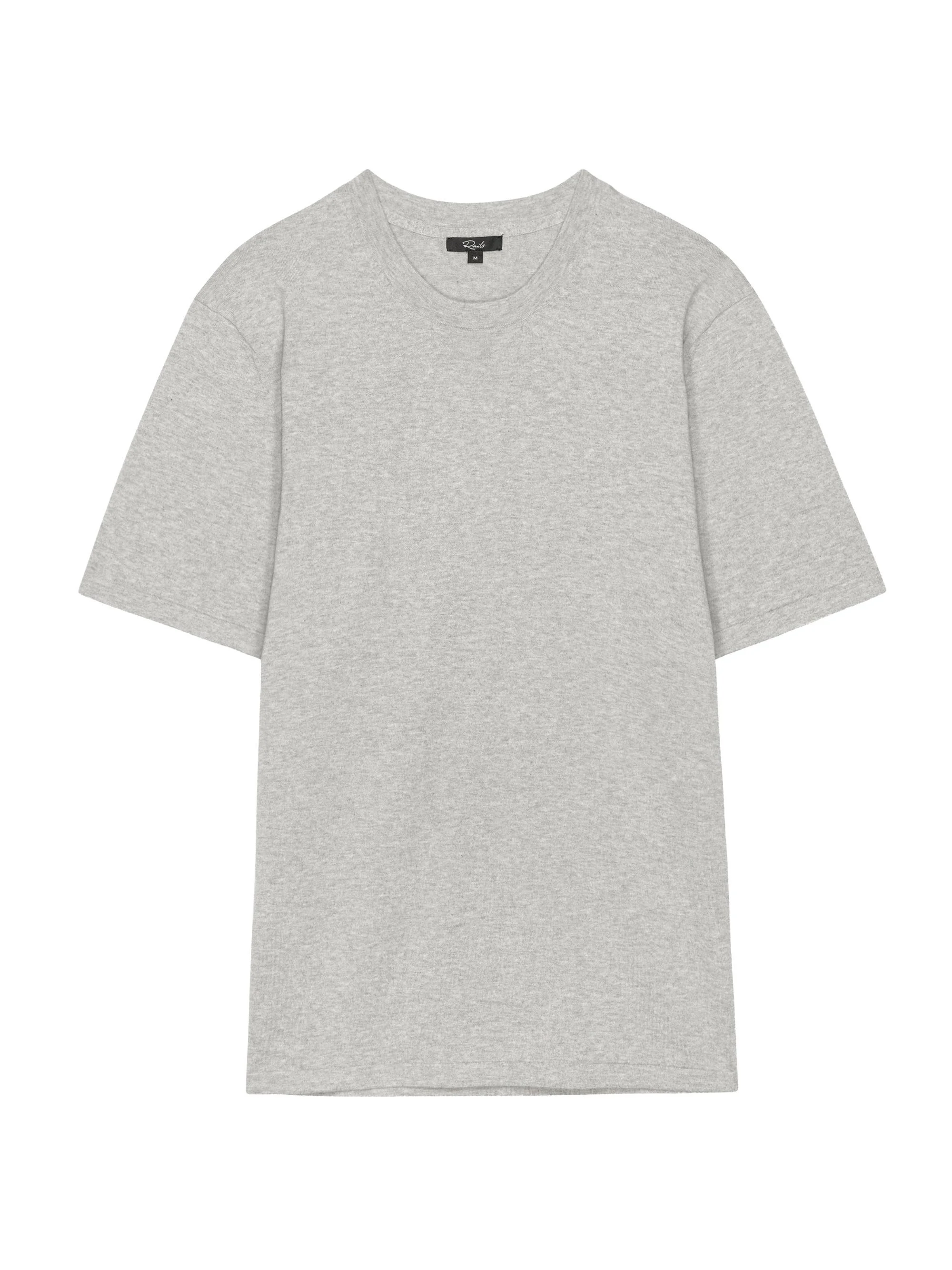 Men's Mason Cotton-Cashmere Crewneck T-Shirt - Heather Grey - 1