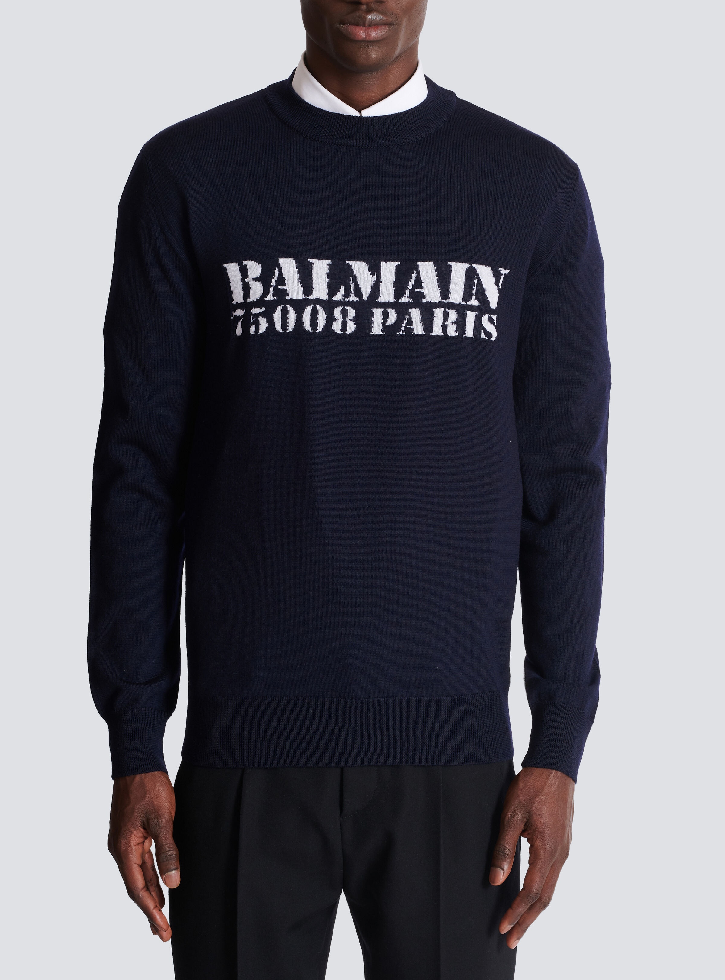 Balmain Stamp merino wool jumper - 5