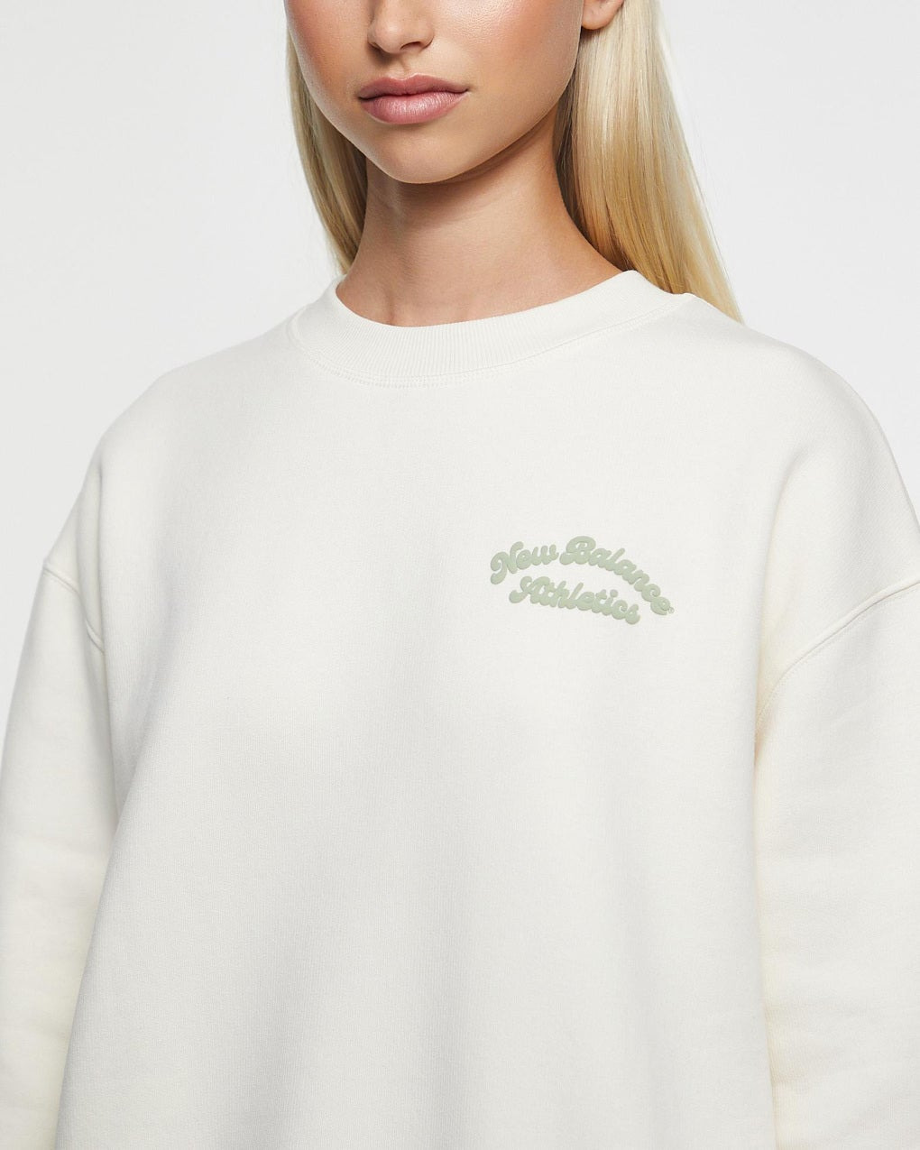 Sweatshirt Linear Heritage Fleece Crew White - 4