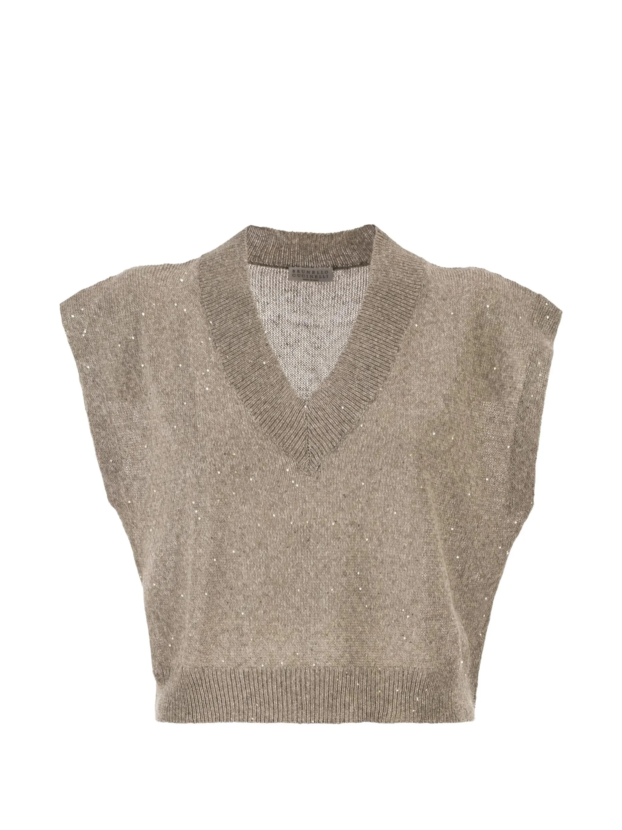Brunello Cucinelli Sequinned V-neck Top - 1