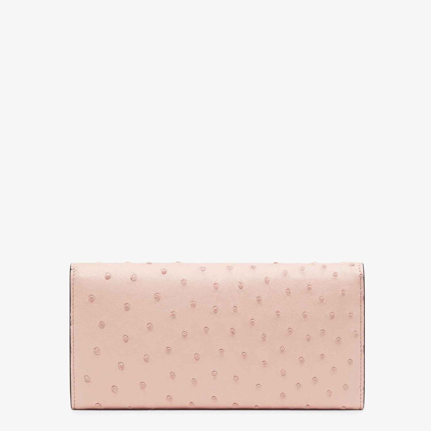 Pink ostrich leather wallet - 3