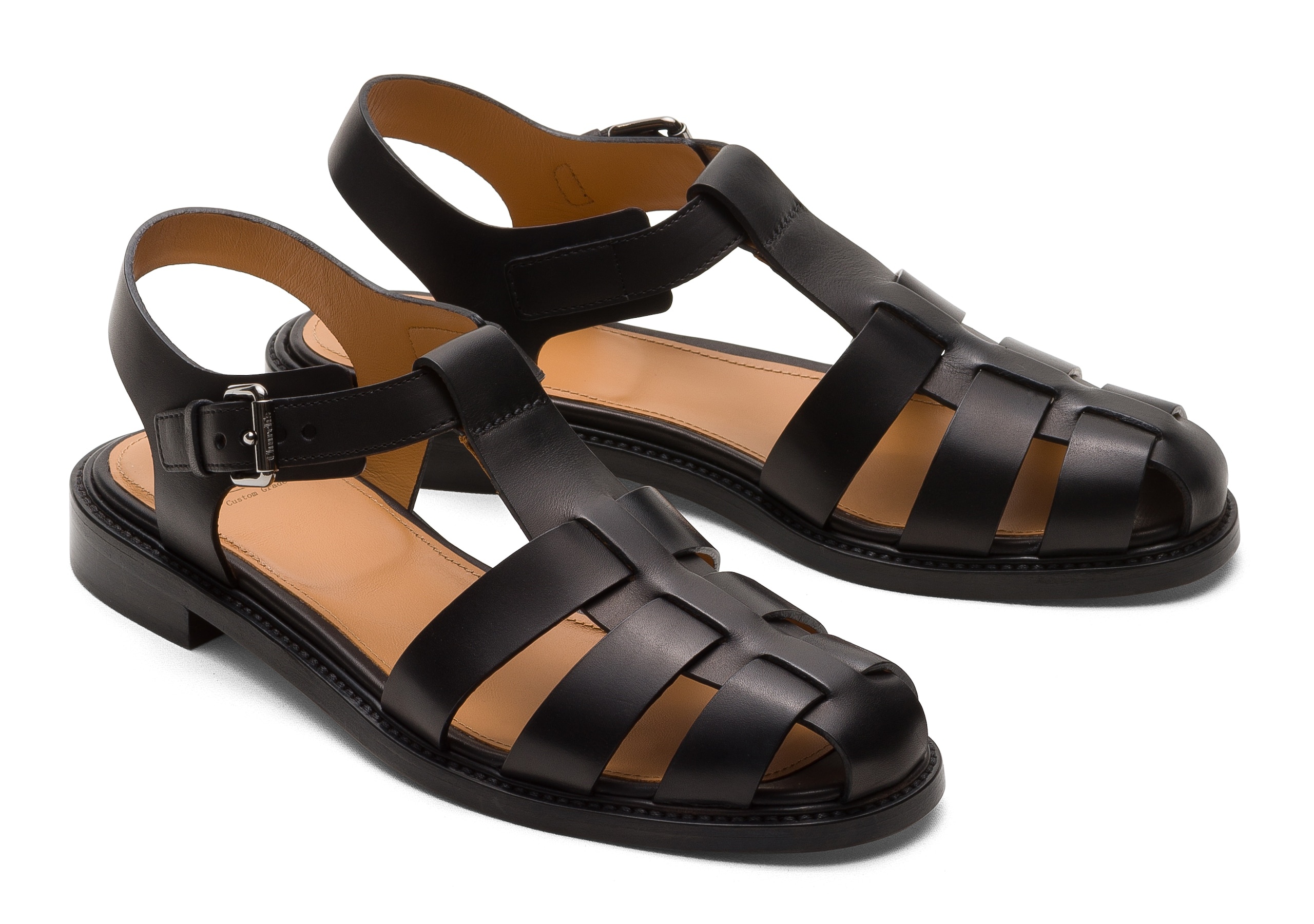 Fisher w
Prestige Calfskin Sandal Black - 2
