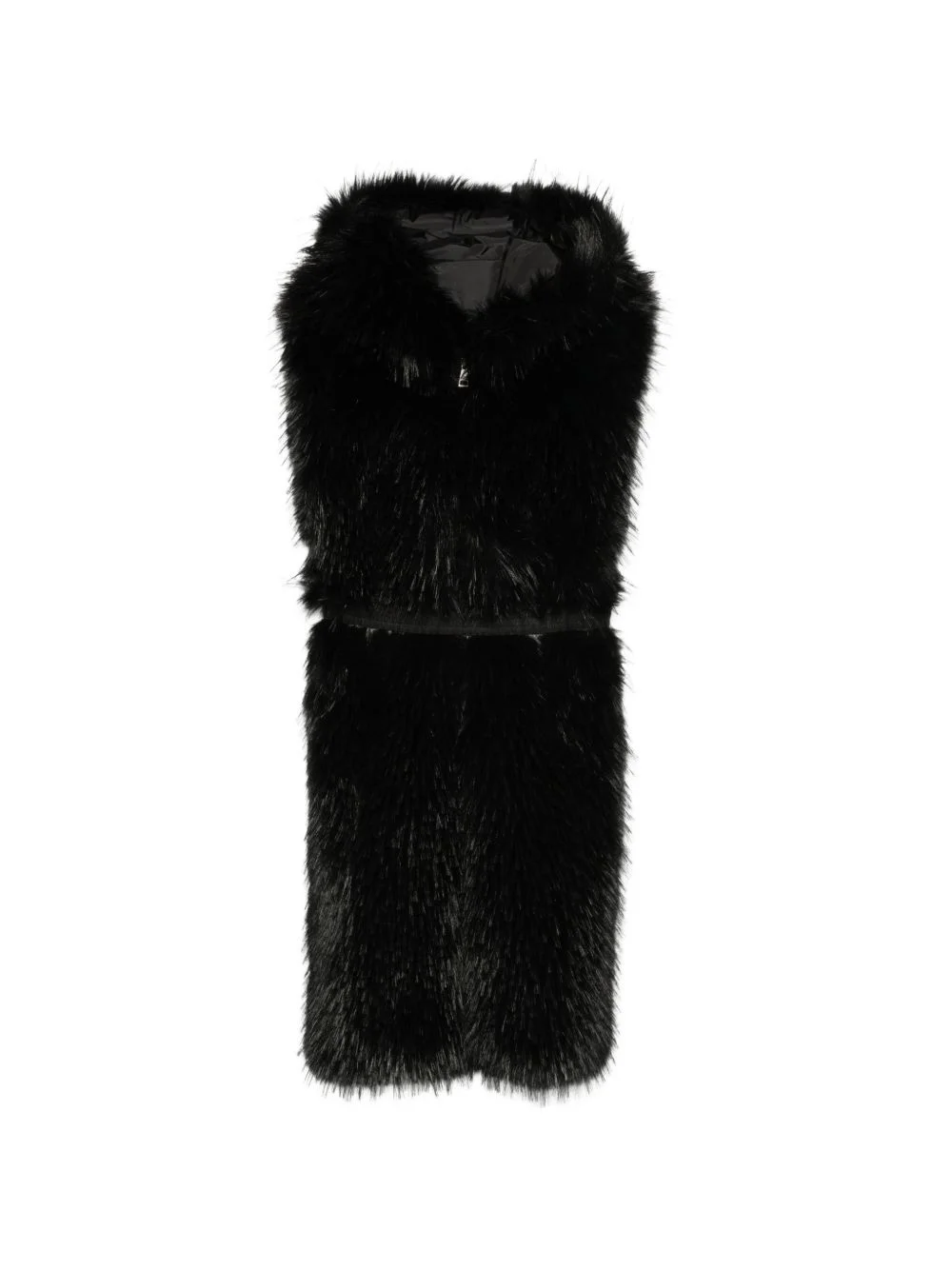 faux-fur hooded gilet - 1