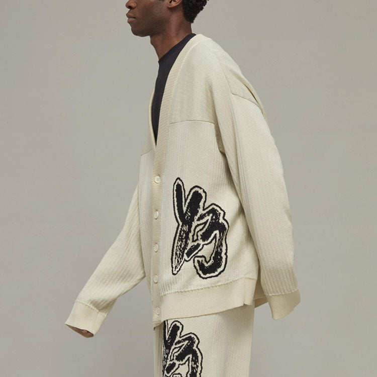 adidas Y-3 Logo Knit Cardigan 'Off White' IA3110 - 3