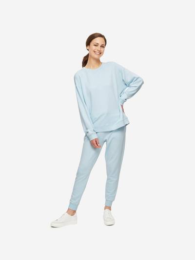 Derek Rose Women's Sweatshirt Quinn Cotton Modal Stretch Blue outlook