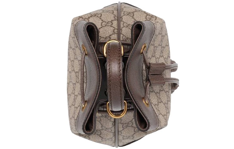 (WMNS) Gucci Ophidia Logo Stripe Webbing Canvas Drawstring handbag Small / Brown Classic 550621-96I3 - 5