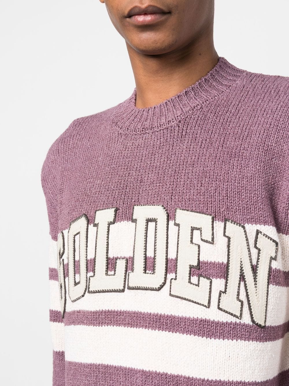 logo-patch knitted jumper - 5