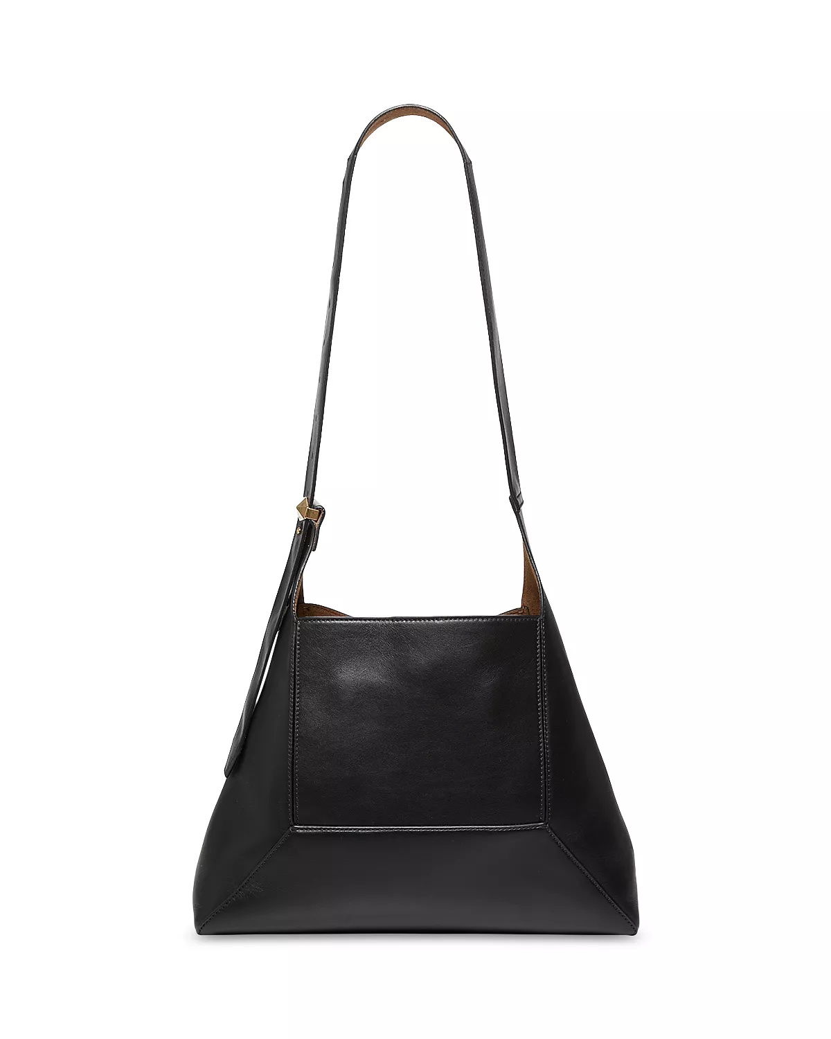 Diamond Hobo Leather Shoulder Bag - 5