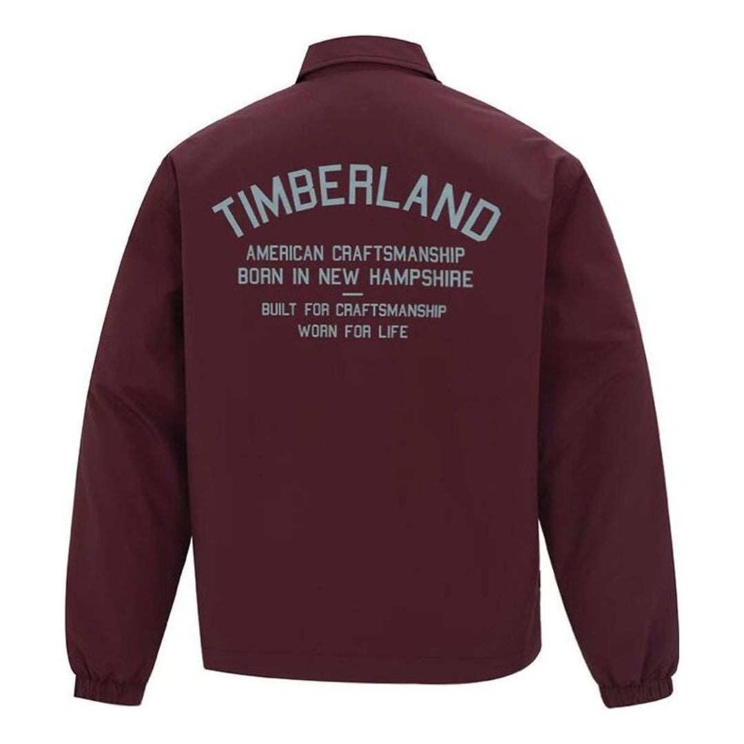 Timberland Letter Printed Shirt 'Burgundy' A6JZD-I30 - 2