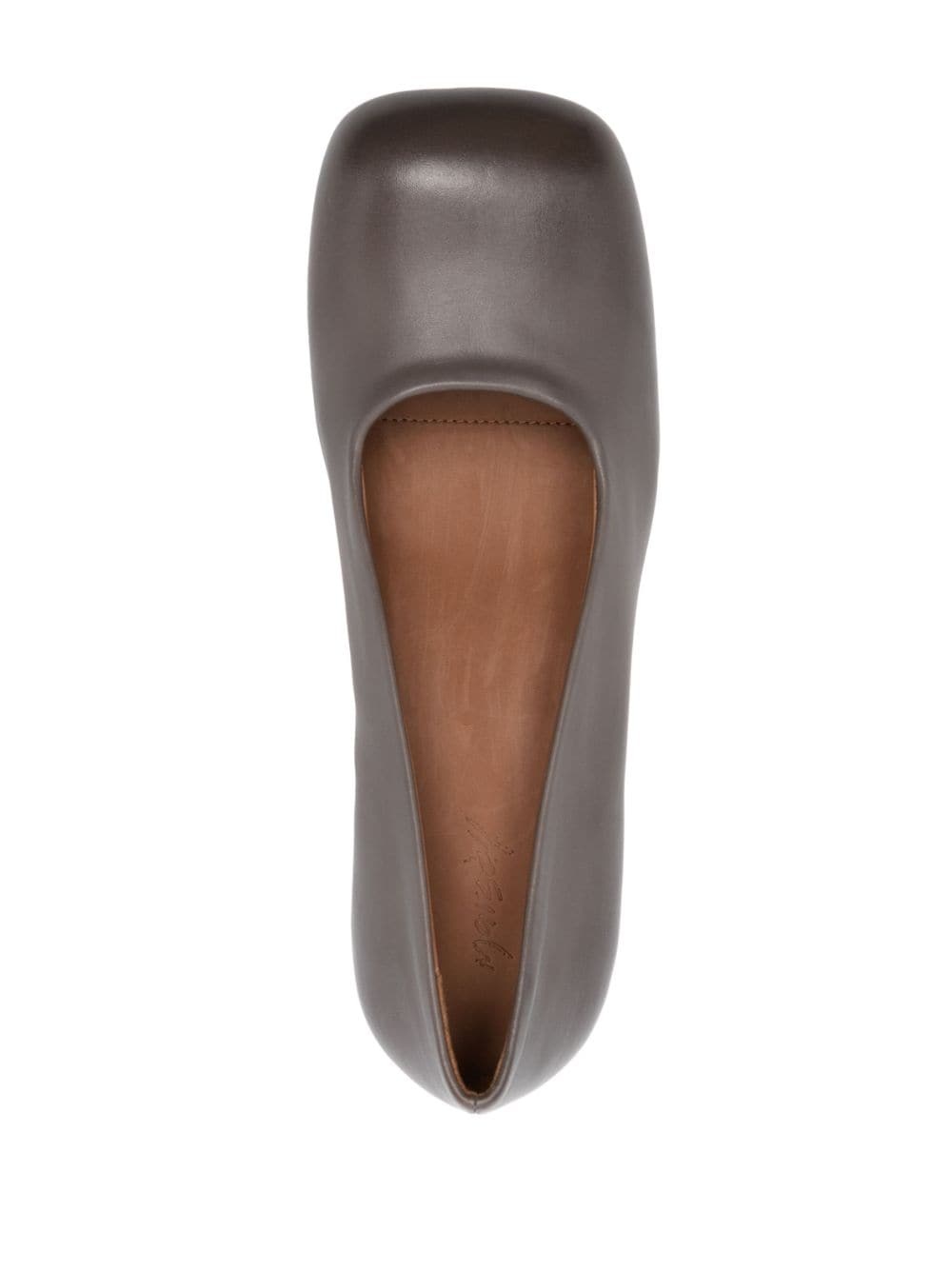 50mm square-toe leather pumps - 4