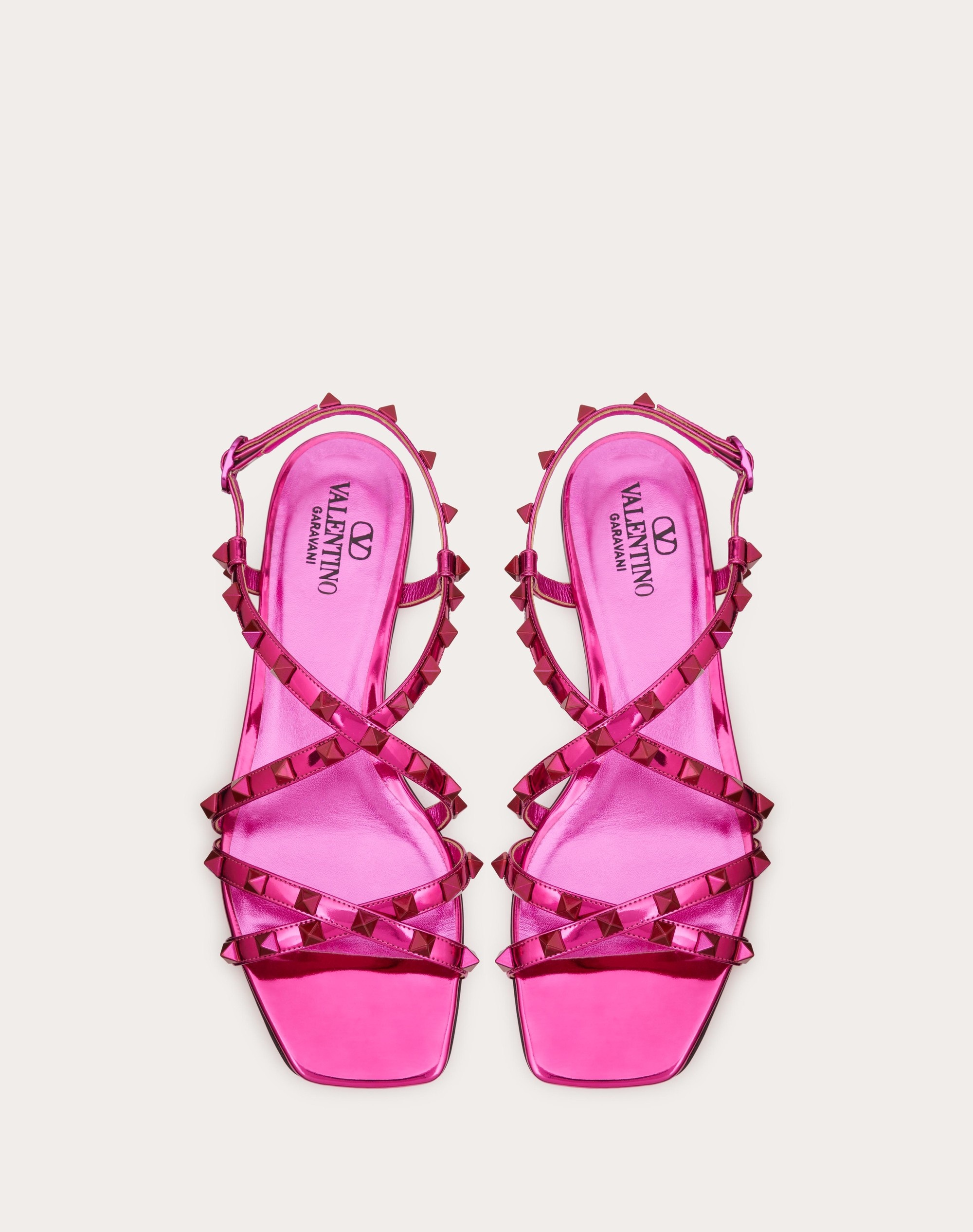 ROCKSTUD MIRROR-EFFECT SANDAL WITH MATCHING STUDS AND STRAPS - 4
