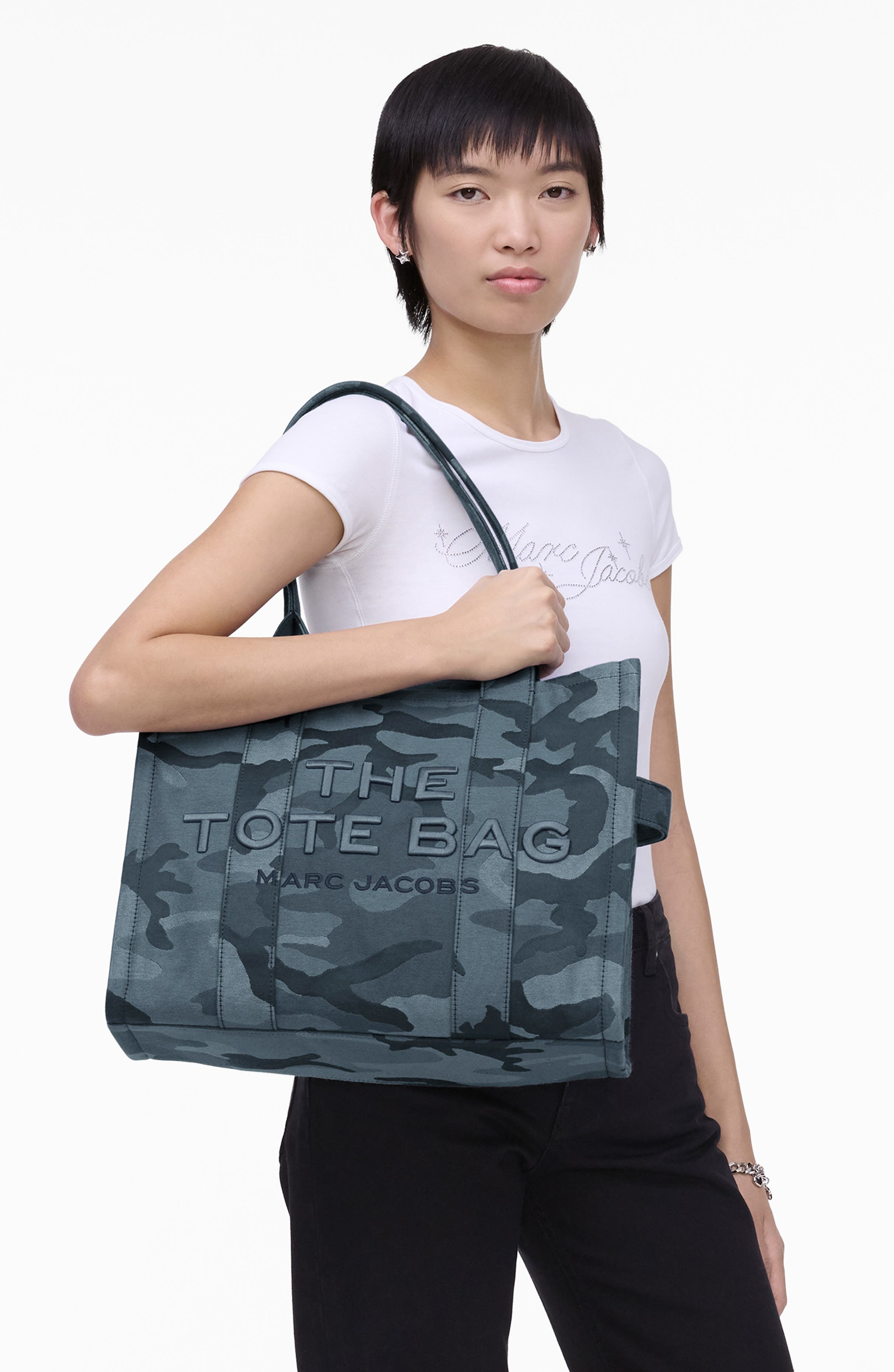 Marc Jacobs The Camo Jacquard Large Tote Bag in Blue Multi at Nordstrom - 6