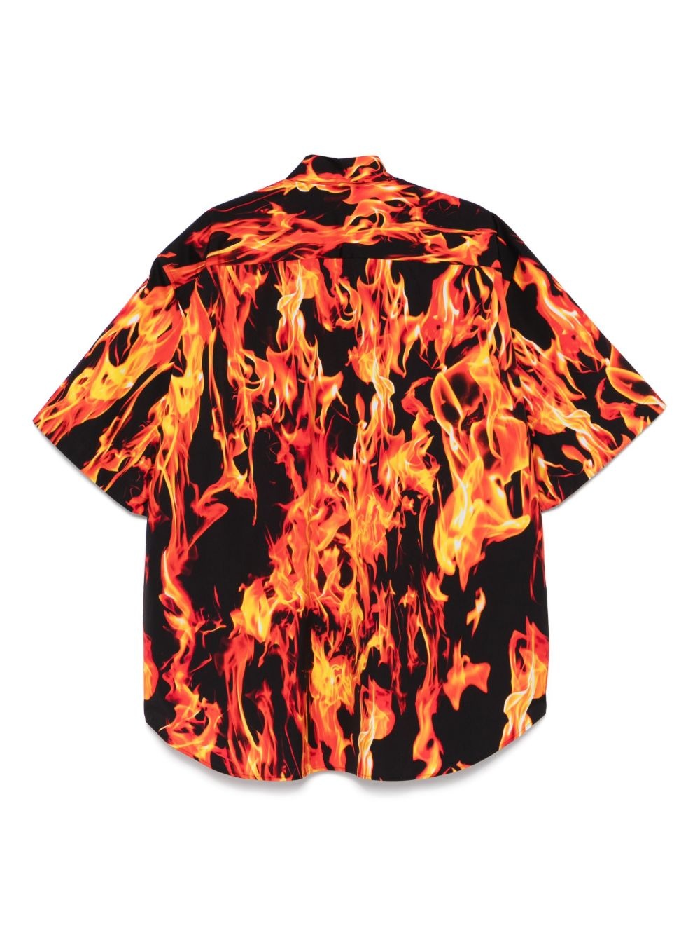 flame-print shirt - 2