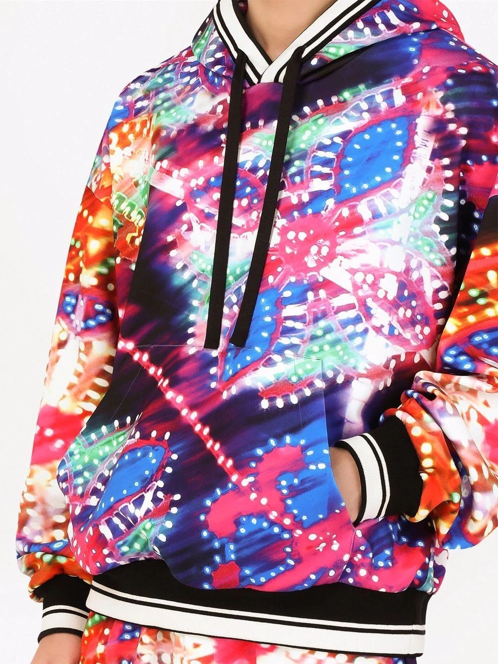 luminaire-print stretch-cotton hoodie - 5