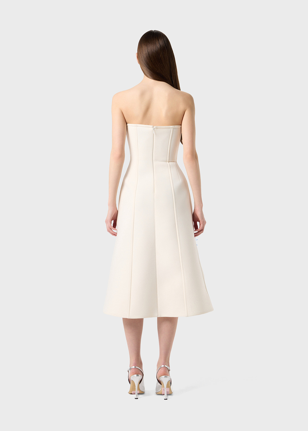 MIDI DRESS IN NEOPRENE WITH 3D EMBROIDERY - 4