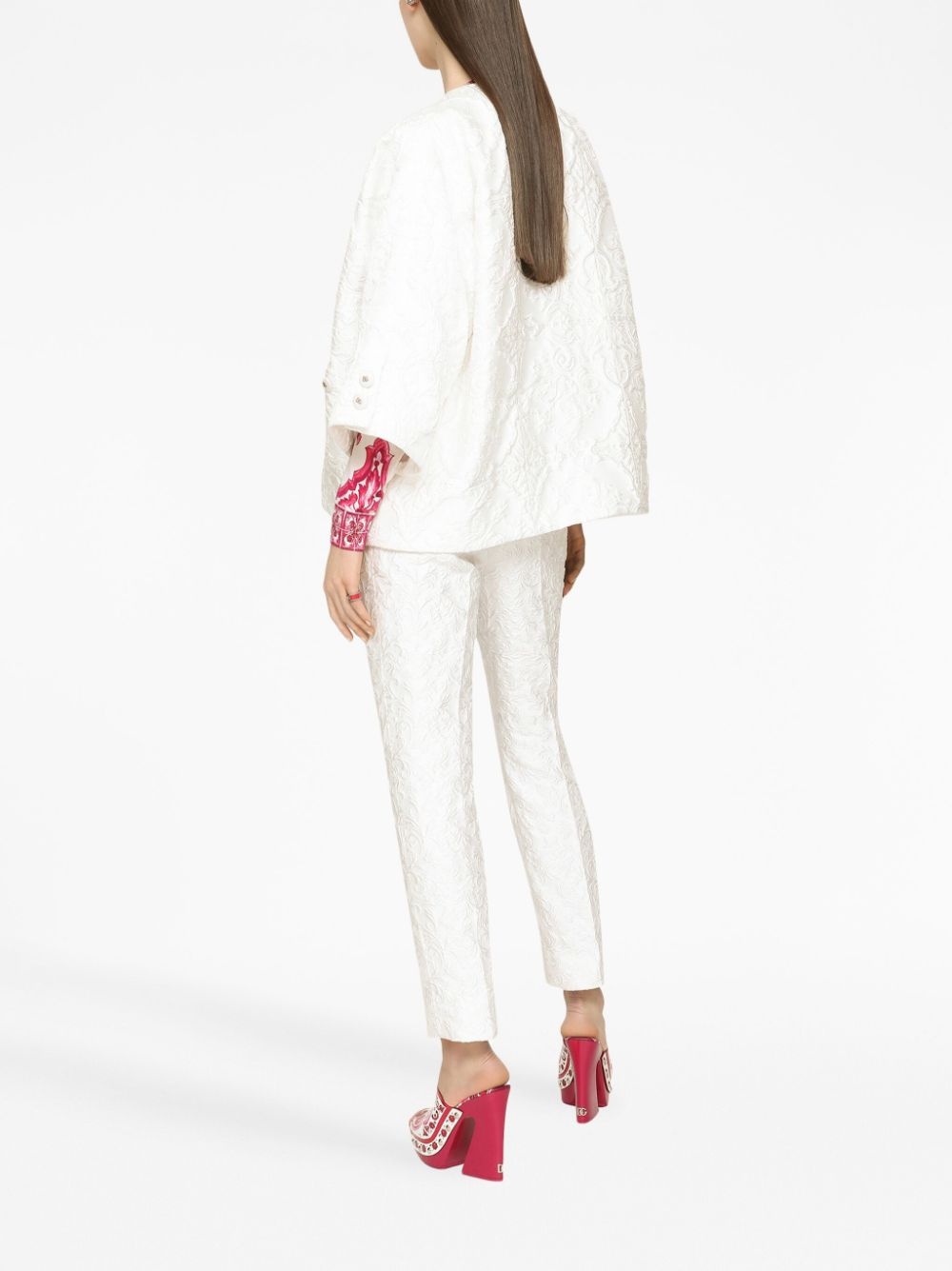 brocade cape-style jacket - 3