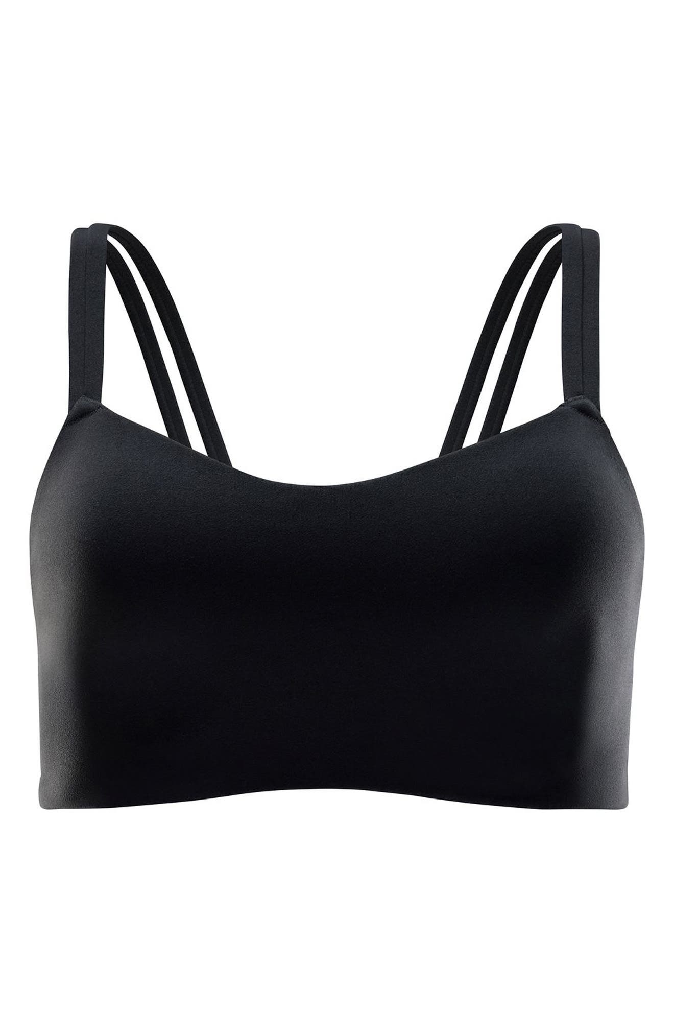 Nike Zenvy Strappy Light-Support Padded Sports Bra in 010 Black/sail at Nordstrom - 4