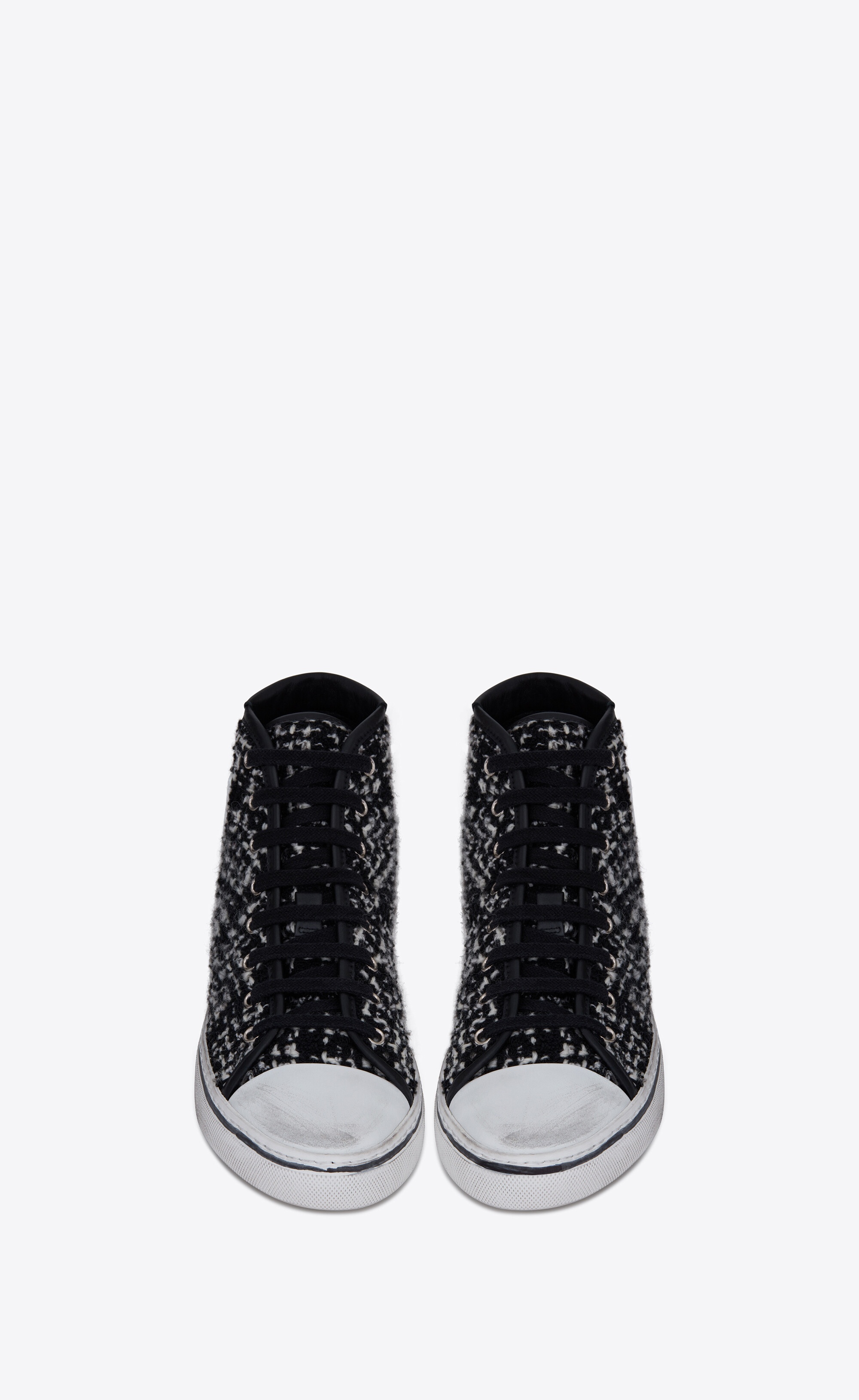 bedford sneakers in tweed and leather - 2