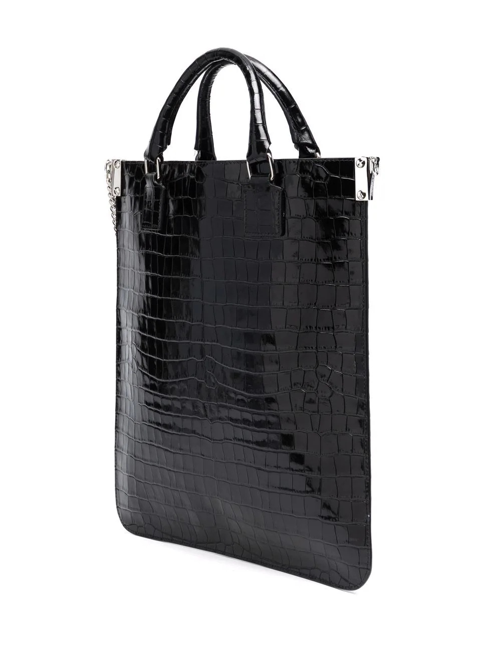 crocodile-effect tote bag - 3