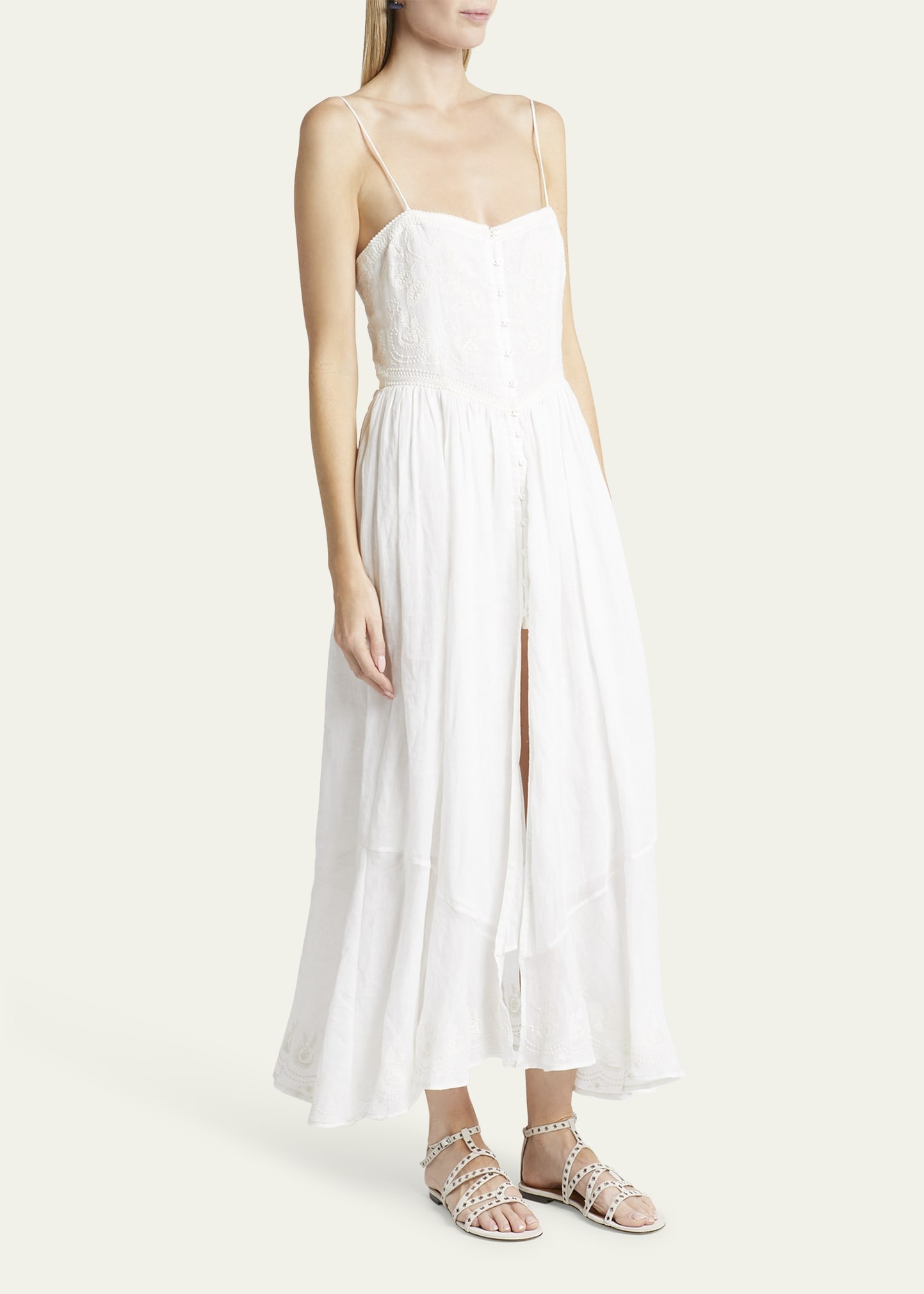 Erika Embroidered Sleeveless Maxi Dress - 4