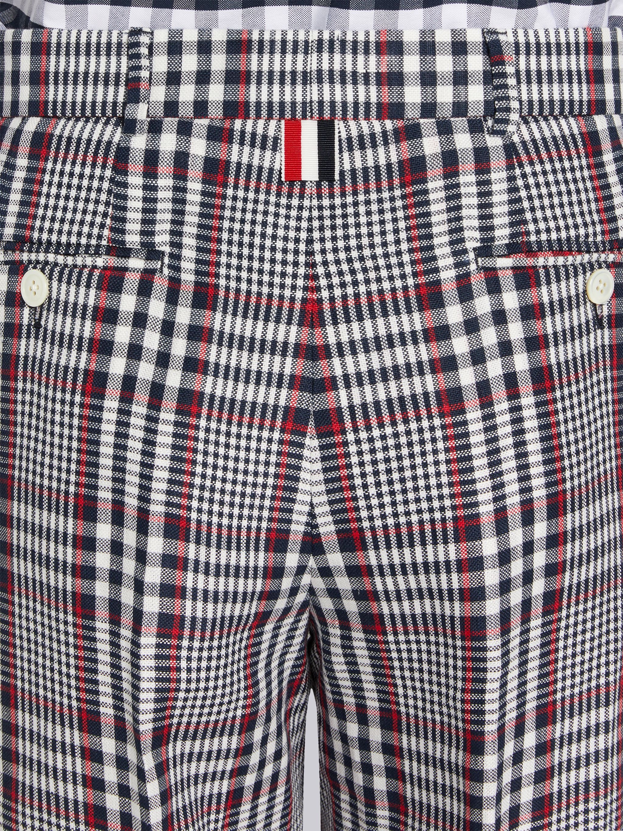 Multicolor Gingham Crispy Linen Sack Trouser - 6