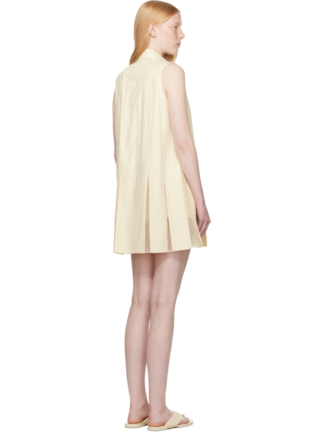 Off-White Cotton Silk Shirt Minidress & Shorts Set - 3