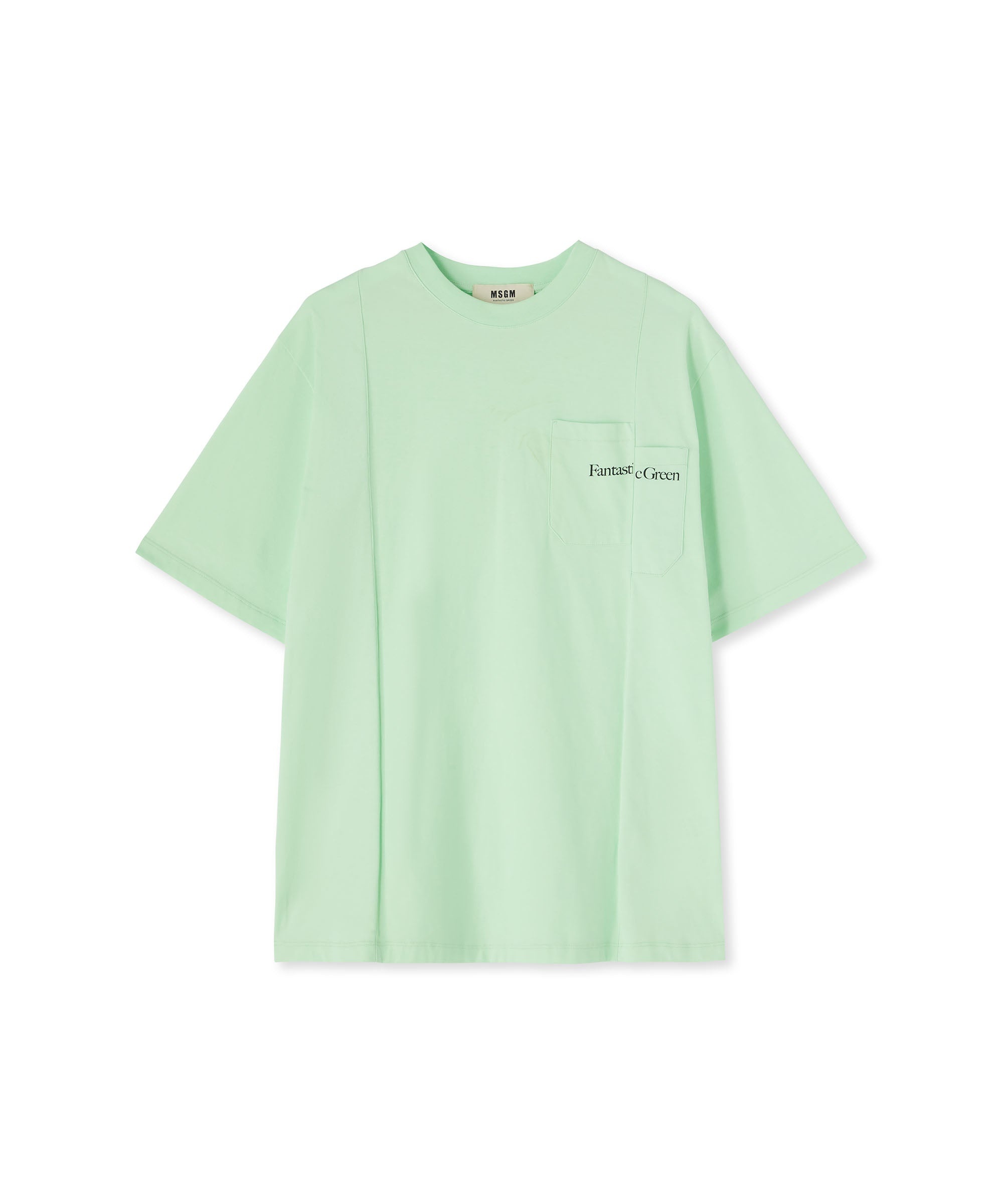 Organic cotton crewneck t-shirt from the MSGM Fantastic Green Capsule - 2