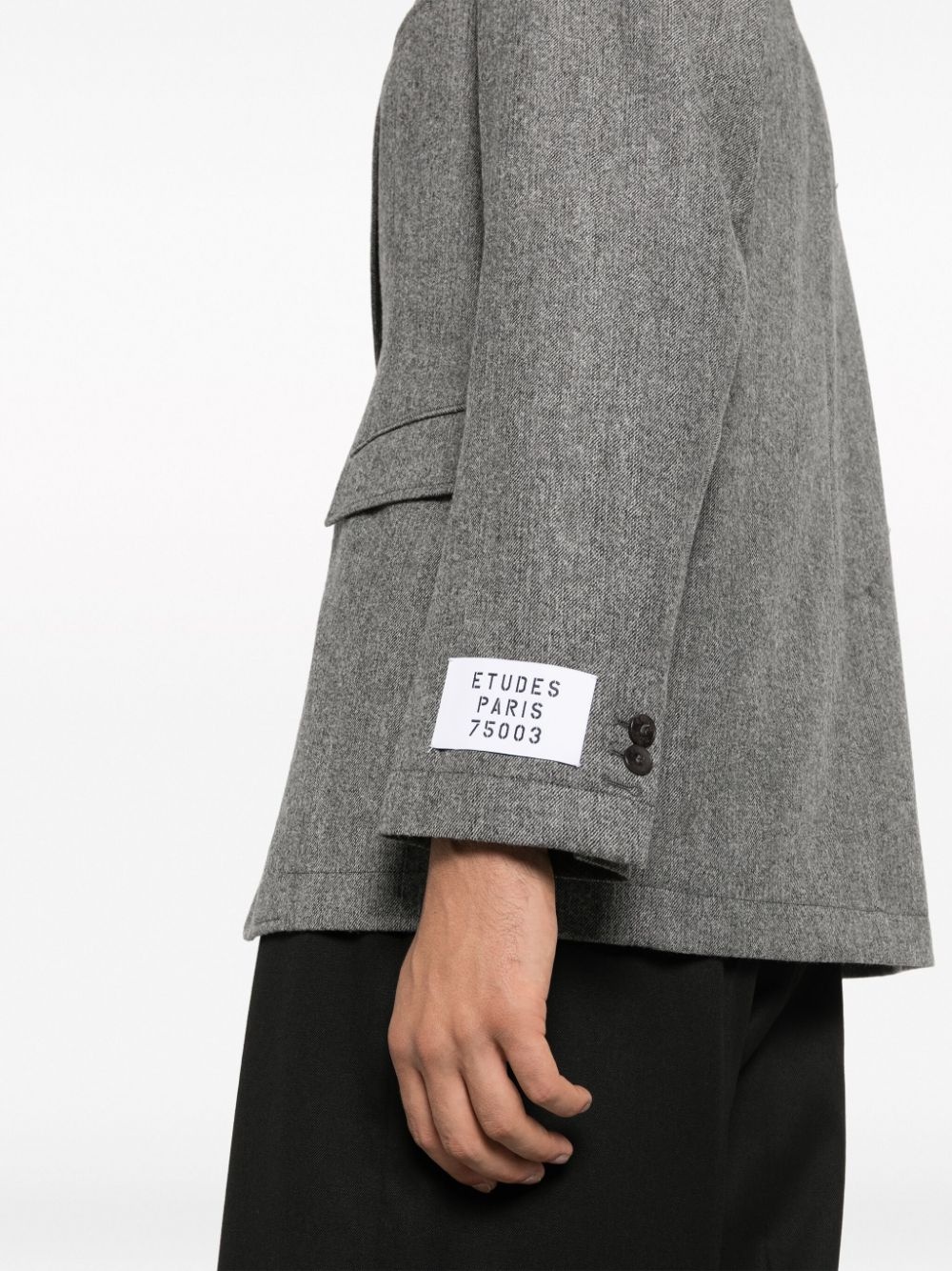 Plane Fannel single-breasted blazer - 6