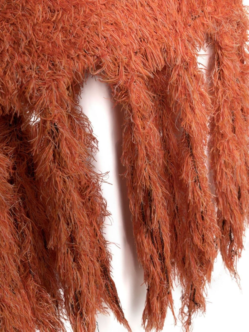 Fluffy frayed scarf 3